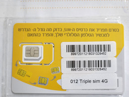 Israel-012tripe Sim 4G-(C)(89972011218031328452)(lokking Out Side)-mint Card+1prepiad Free - Collections