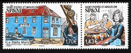 St. Pierre & Miquelon - 2022 - Stella Maris Hotel And Bar - Mint Stamp Set (se-tenant Pair) - Unused Stamps