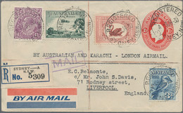 Australia - Postal Stationery: 1928/1930, 1 ½d Red KGV OVAL EMBOSSED ENVELOPES ( - Ganzsachen