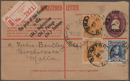 Australia - Postal Stationery: 1930, FIVE/PENCE On 4 ½d Violet KGV OVAL EMBOSSED - Ganzsachen