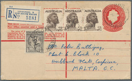 Australia - Postal Stationery: 1953/1969 Ca., QUEEN ELISABETH II. REGISTRATION E - Postal Stationery