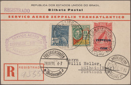 Zeppelin Mail - Overseas: 1912/1935 (ca), Hochwertiges Lot Von über 160 Belegen - Zeppeline