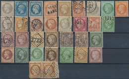 France: 1854/1885 (ca.), Napoleon+Ceres+Sage, Used And Mit Lot Of 33 Stamps, Sli - Collections