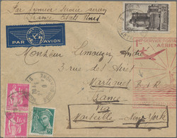 France: 1930's-60's Ca.- FRENCH AIRMAIL: Collection Of About 85 Covers, Postcard - Collections
