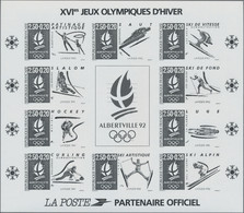 France: 1992, Olympic Winter Games Albertville, Souvenir Sheet, Imperforate Spec - Collections