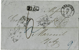 1861, Klar " B.12 K. " Aus Dresden  , # A6765 - Lettres & Documents