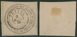 Morceau D'étiquette "Adm. Des Chemins De Fer, Postes & Télégraphes" Obl Double Cercle Duffel (1875) - Landelijks Post