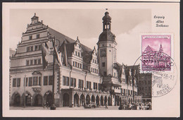 MC Leipzig Altes Rathaus Mit DDR 493 SoSt. Messe - Cartes-Maximum (CM)