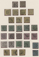 Baden - Marken Und Briefe: 1851/1868, Gestempelte Sammlung Von Ca. 91 Marken Auf - Other & Unclassified