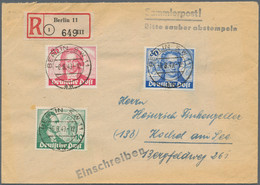 Berlin: 1948/89 (ca.), Belegeposten Von Weit über 150 Briefen, Karten, Ganzsache - Covers & Documents