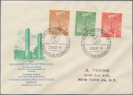 Berlin: 1950 - 1955, Kleiner Posten Von 22 Belegen Mit Meist Ungelaufenen 19 FDC - Covers & Documents