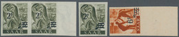 Saarland (1947/56): 1947, Freimarken Saar II, Urdruck, Vier Werte Mit Zähnungsab - Unused Stamps