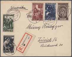 Saarland (1947/56): 1950/1956, Saubere Partie Von Sieben Briefen Und Karten, Dab - Covers & Documents