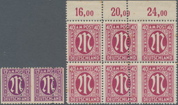 Bizone: 1945 AM-Post Deutscher Druck: Partie Von 21 Verschiedenen, Kompletten Bo - Other & Unclassified