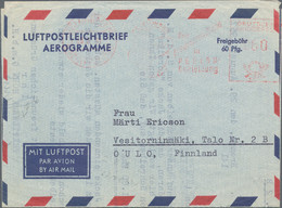 Bizone - Ganzsachen: 1947/1954, Luftpostfaltbriefe, Saubere Sammlung Von 59 Gebr - Autres & Non Classés