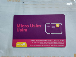 Israel-Micro Usim Usim(222)-(899720201953945571)-(lokking Out Side-CHIP)+1prepiad Free - Collections