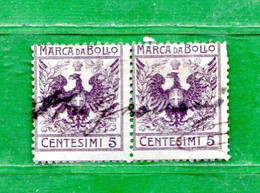 Marca Da Bollo A Tassa Fissa°- 1905 - C.5 , Cat.Unif . N°33. Fil. Corona. D. 14 - Fiscaux