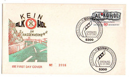 Allemagne -- FDC --1982-- Kein AL-KOHOL ....Cachet   BONN 1 ....à Saisir - Covers & Documents