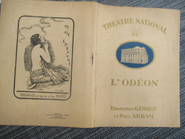 Programme Ancien De Théâtre/Odéon/Mademoiselle Josette , Ma Femme/Gavault & Charvay/Vers 1925              PROG295 - Programmi