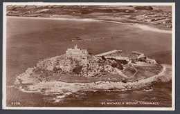 Vintage Postcard Postale Carte Postkarte St Michaels Mount Cornwall England Posted 1951 KVI Stamp - St Michael's Mount