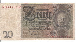 ALLEMAGNE 20 REICHMARK 1929 VF P 181 - 20 Mark