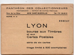 Série 6 Cartes  Numérotées Lyon Bourse Aux Timbres Et Cartes Postales  Place Bellecour - Borse E Saloni Del Collezionismo