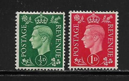 GRANDE BRETAGNE  ( EUGDB - 480 )  1937  N° YVERT ET TELLIER  N° 209/210  N* - Unused Stamps