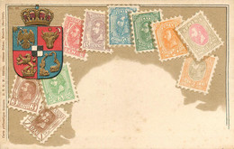 ROUMANIE - TIMBRES Charles I° & ARMOIRIE Du ROYAUME De BULGARIE En 1899 - CPA GAUFFREE, RELIEF - TRES BON ETAT - Máquinas Franqueo (EMA)