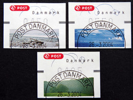 Denmark 2004  ATM/Frama Labels  MiNr.23-25  (o)  ( Lot  A 1 ) - Automatenmarken [ATM]