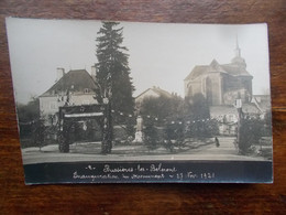 CARTE PHOTO DE BUSSIERES LES BELMONT - Inauguration Du Monuments Aux Morts En 1921 - Altri Comuni