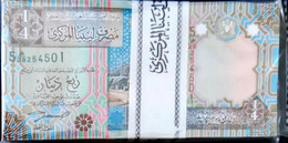 Libya 1/4 Dinar  Original Bundle 100 Pcs Unc - Libye