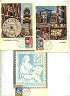 3 Carte Maximum 1964 Paris Philatec - 1960-69