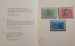 SO) 1974 SWITZERLAND, HELVETIA, FIFTIETH ANNIVERSARY OF SWISS YOUTH HOSTELS, SWISS WORKERS' SPORTS AND GYMNASTICS ASSOCI - Otros & Sin Clasificación