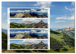 Liechtenstein 2022 Gebirgspanorama Mountains Berge Montagnes Panorama MNH ** Sheet - Ongebruikt