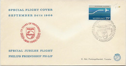 PAYS - BAS - LETTRE AFFRANCHIE PA N° 15 CACHET SPECIAL SPECIAL JUBILE PHILIPS -ANNEE 1960 - Airmail