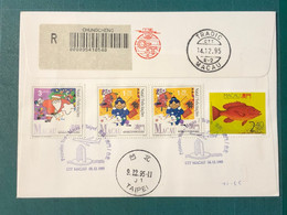 1995 MACAU INTERNATIONAL AIRPORT FIRST FLIGHT COVER TO TAIPEI-TAIWAN - REGISTERED COVER - Brieven En Documenten