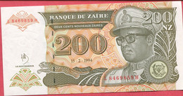 200 Nouveau Zaire 15/02/94 Neuf 3 Euros - Zaïre