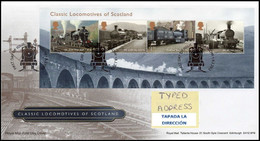 GROSSBRITANNIEN GRANDE BRETAGNE GB 2012 M/S TRAINS OF SCOTLAND FDC SG MS3283 SC SH3007 MI B74-3221-4 YT F3758 SC SH3007 - 2011-2020 Decimal Issues