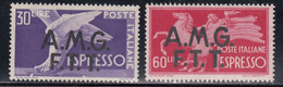 Trieste AMG-FTT Selezione Di 2 Valori Espressi Sass. 3/4 MNH** Cv 150 - Express Mail