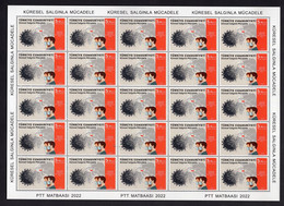 Turkey/Turquie 2022 - Combat Corona Campaign, Struggle Against Covid-19 - Complete Full Sheet +  2 Flyers - MNH*** - Briefe U. Dokumente