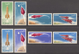 Dubai, 1964, Space, Perforated, MNH, Michel 71-78A - Dubai