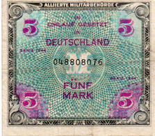 GERMANY - 5 MARK 1944  -Wor:P-193a, Ros:R-202a  VF+ - 5 Mark