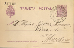 1923 SEVILLA  ,  E.P. 50 CIRCULADO ENTRE MORÓN DE LA FRONTERA Y MADRID - 1850-1931