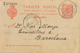 1914 BARCELONA  ,  E.P. 53 CIRCULADO ENTRE LA GARRIGA Y BARCELONA - 1850-1931