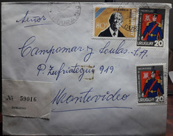 URUGUAY, Enveloppe Diffusée. Timbre : 50e Anniversaire D'Arma De Ingenieros Et L. A. De Herrera - Uruguay
