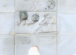 Strubel Brief  Luzern - Beckenried - Sarnen           1859 - Covers & Documents