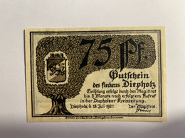 Allemagne Notgeld Diepholz 75 Pfennig - Colecciones