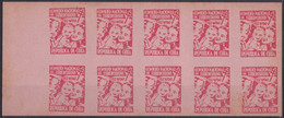 VI-532 CUBA CINDERELLA MEDICINE 1954 1c RED PINK PAPER TUBERCULOSIS IMPERFORATED SHEET. - Automatenmarken (Frama)