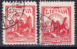 Lithuania Litauen 1923,1933 Mi#192,384 Used - Lituanie