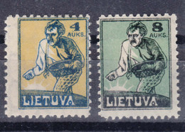 Lithuania Litauen 1922 Mi#124-125 Mint Hinged - Lithuania
